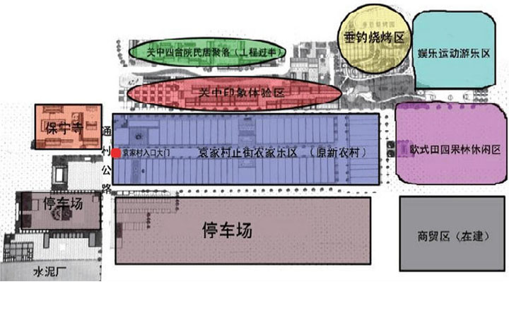 袁家村旅游策劃空間布局圖